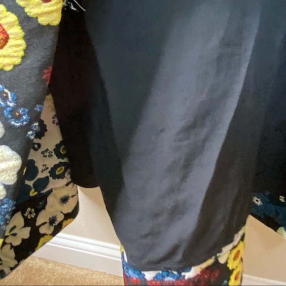 Anthro Maeve Marigold Floral jacquard Midi Dress Sleeveless Scoop Neck 12 Large - Picture 12 of 17